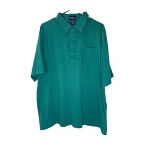Par Four Golfing Polo Green Golf Shirt Casual Fit Cotton Mens Size XXL 2XL